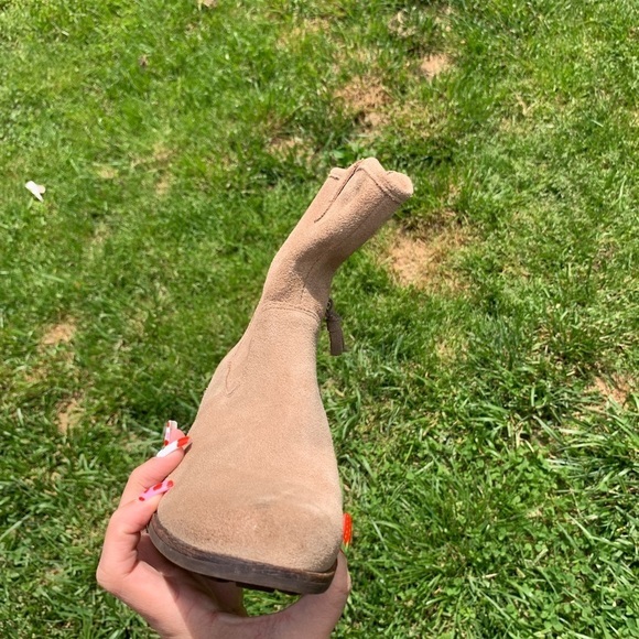 UGG Rioni Tan Suede Leather Soft Pull On Mid Boots - Picture 8 of 15